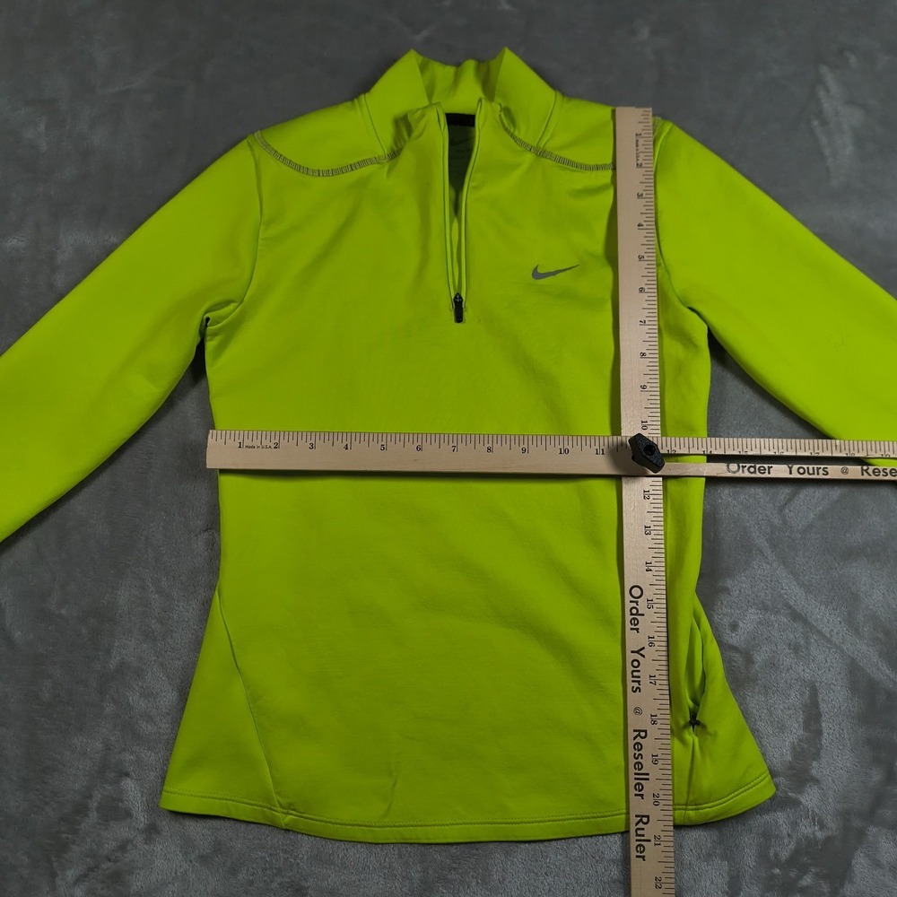 Nike Swift Women Shirt Small Green Therma Fit ADV Running Quarter Zip Reflective - Picture 7 of 11